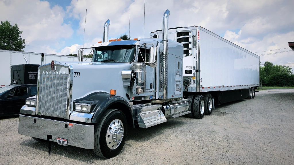 Kenworth tractor and reefer trailer